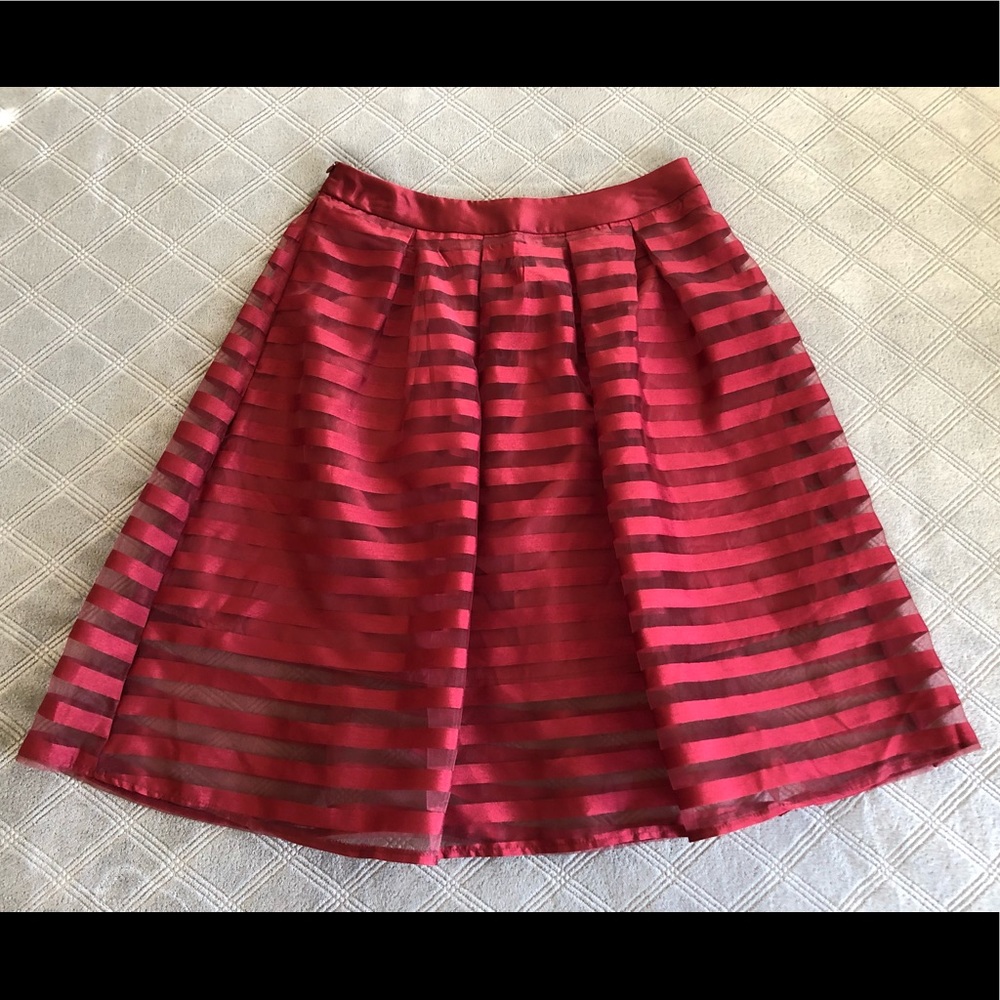 Iris - Red Striped Skirt